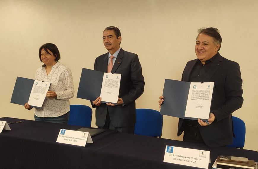 UASLP y Canal 22 firman convenio de colaboración para promover y desarrollar la labor de los medios públicos y universitarios